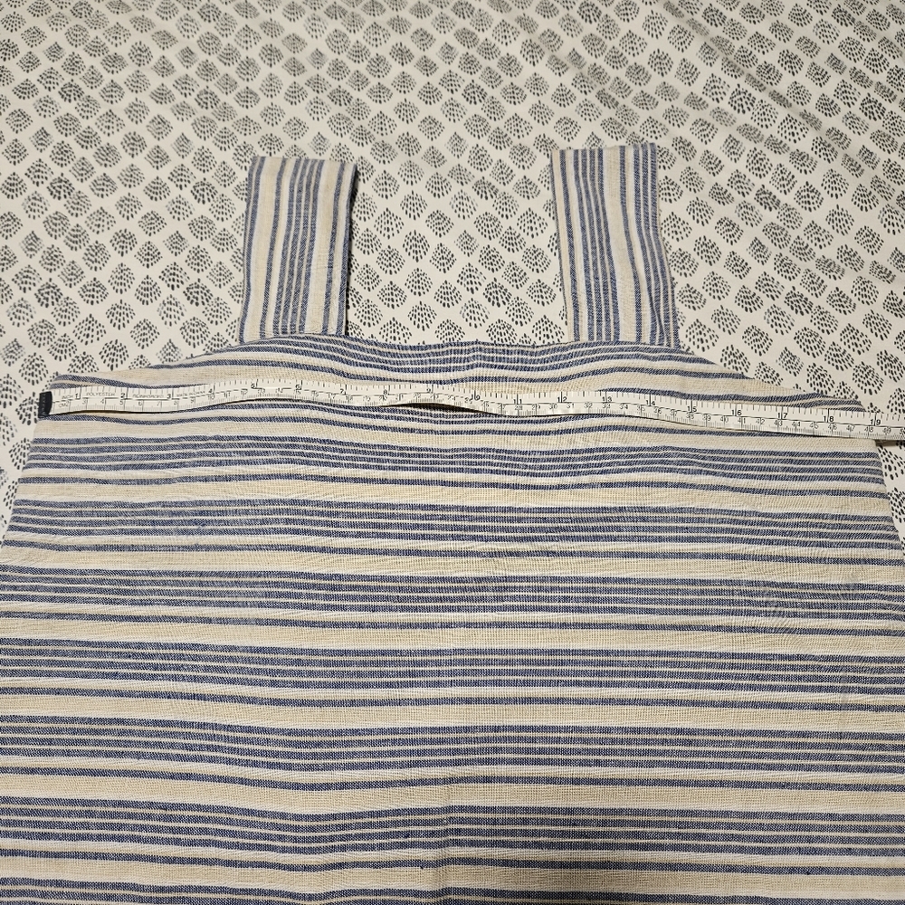 Linen Lux Womens Size XL Top Blue Beige - Picture 6 of 6